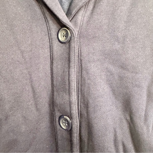 NWOT. Denim & Co. women's 3X navy blue long sleeve button v-neck sweater blazer - Picture 7 of 14